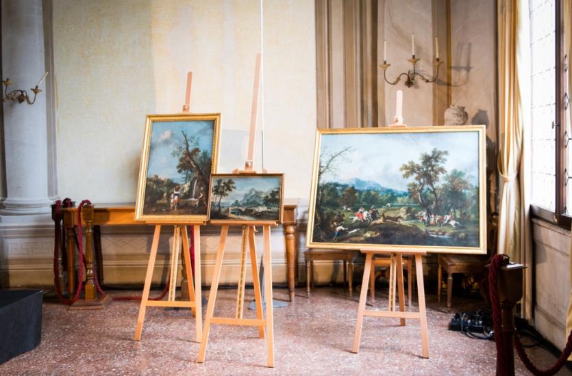 Restauro di tre quadri di Villa Pisani a Stra